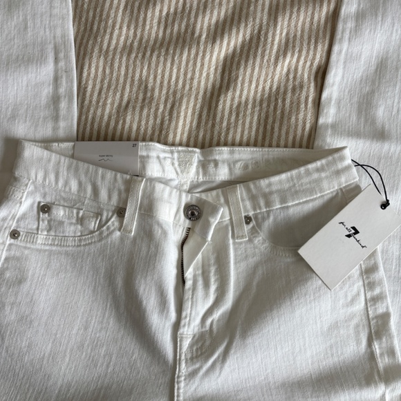 NWT 7 For All Mankind super skinny white jeans - Picture 3 of 4